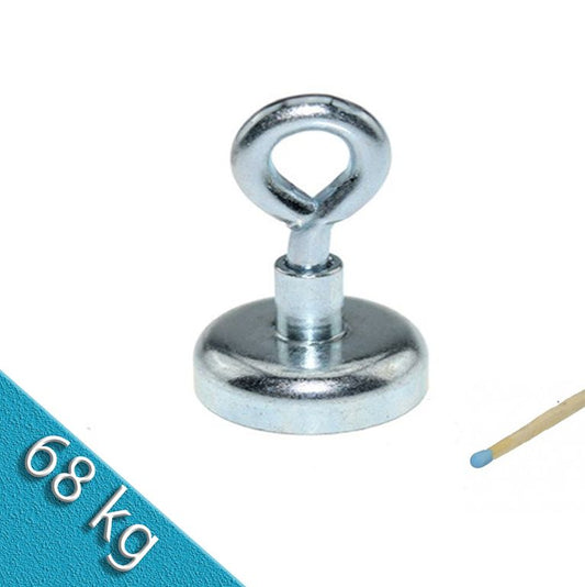 Ösenmagnet Ø 42 mm NEODYM - Zink - hält 68 kg