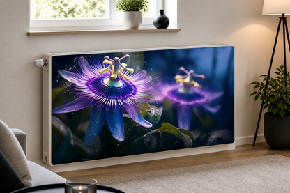 Magnetische Heizkörperverkleidung – Motiv Passionsblume im Wohnraum