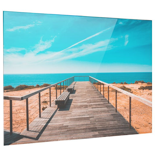 Bedrucktes Acrylglas als Magnetwand, Küchen-Hintergrund, Motiv Steg
