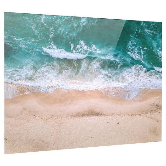 Bedrucktes Acrylglas als Magnetwand, Küchen-Hintergrund, Motiv Strand