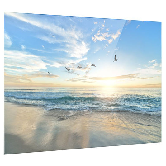 Bedrucktes Acrylglas als Magnetwand, Küchen-Hintergrund, Motiv Meer