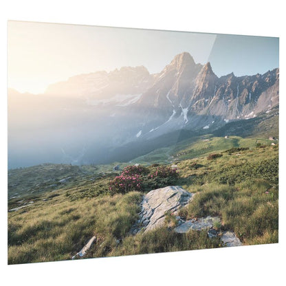 Bedrucktes Acrylglas als Magnetwand, Küchen-Hintergrund, Motiv Berge