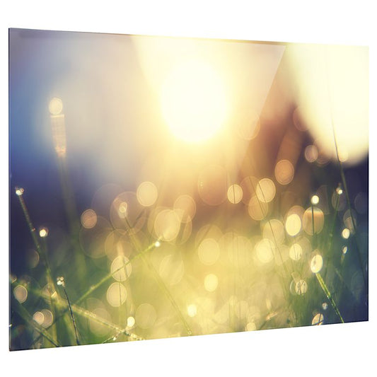 Bedrucktes Acrylglas als Magnetwand, Küchen-Hintergrund, Motiv Sonnenstrahlen