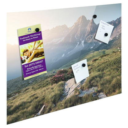 Bedrucktes Acrylglas als Magnetwand, Küchen-Hintergrund, Motiv Berge