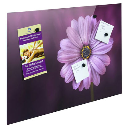 Bedrucktes Acrylglas als Magnetwand, Küchen-Hintergrund, Motiv Lila