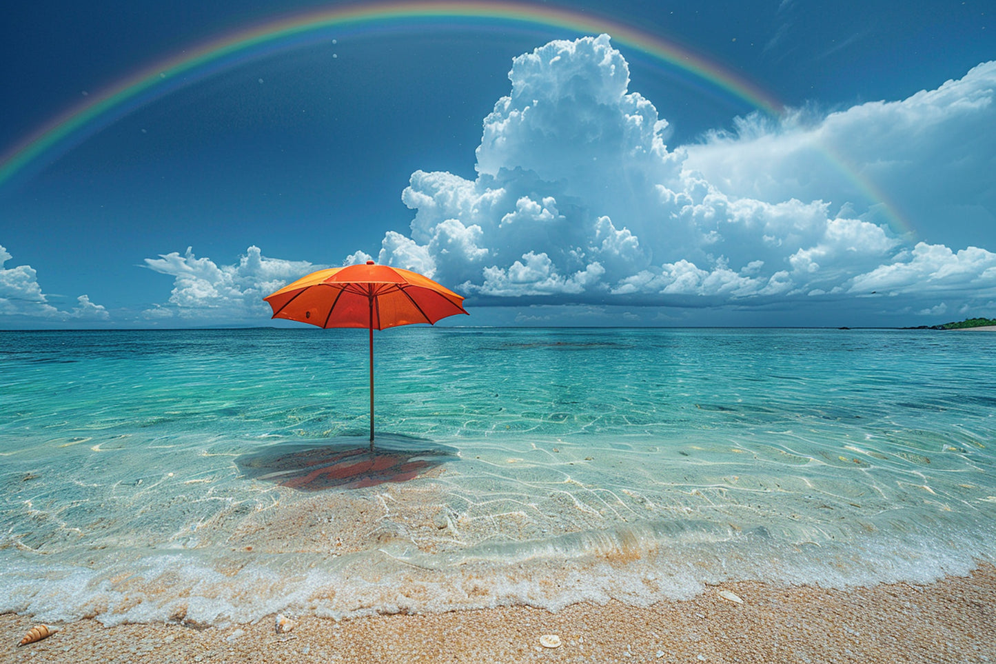Flaches Druckmotiv Rainbow Paradise für Heizkörperverkleidung