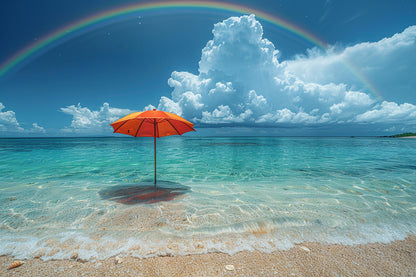 Flaches Druckmotiv Rainbow Paradise für Heizkörperverkleidung