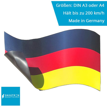 Magnet-Deutschland-Fahne Fanartikel für Auto Größe A3 oder A4