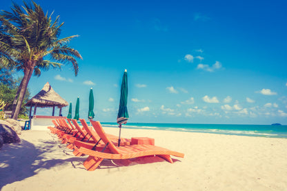 Flaches Druckmotiv Sunny Beach für Heizkörperverkleidung