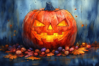 Flaches Druckmotiv Trick Or Treat für Heizkörperverkleidung