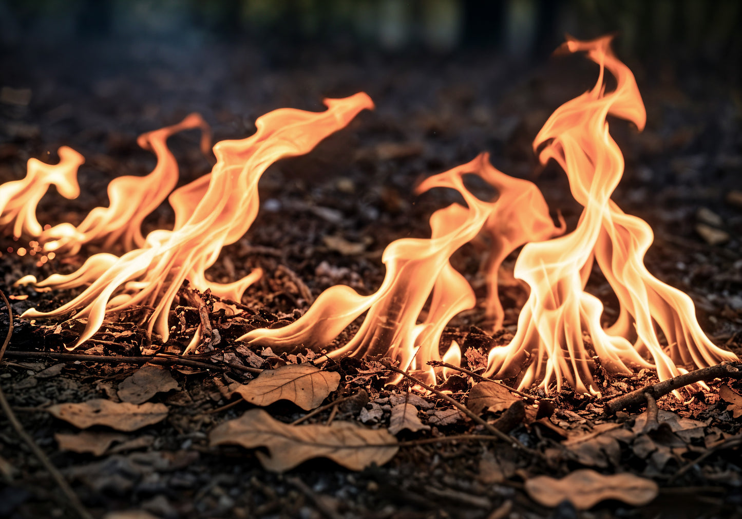 Flaches Druckmotiv Wärmendes Flammenspiel für Heizkörperverkleidung