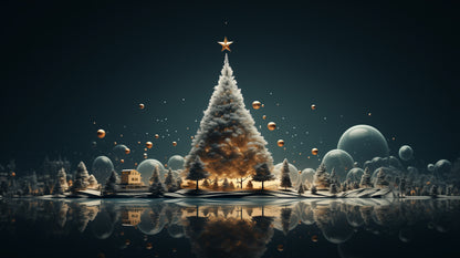 Flaches Druckmotiv Weihnachtsnacht für Heizkörperverkleidung