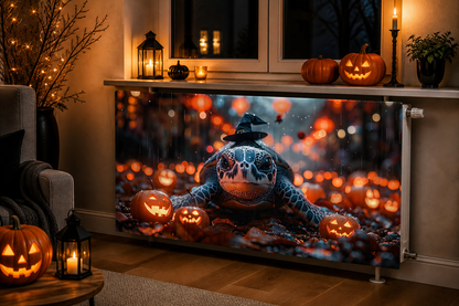 Magnetische Heizkörperverkleidung – Motiv Zauberschildkröte im Wohnraum