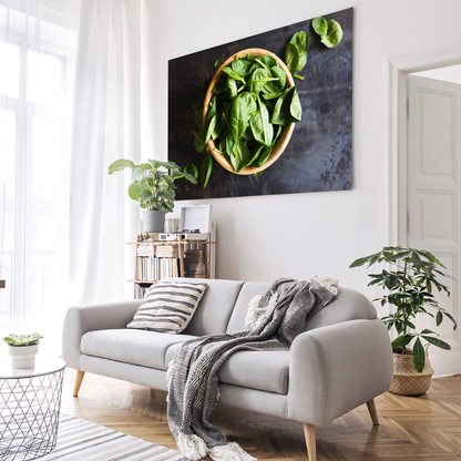 Bedrucktes Acrylglas als Magnetwand, Küchen-Hintergrund, Motiv: Basilikum
