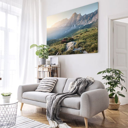 Bedrucktes Acrylglas als Magnetwand, Küchen-Hintergrund, Motiv Berge
