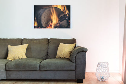 Magnetfolie Einzelbild - Hochwertiger Digitaldruck auf Magnetfolie Motiv Kaminfeuer
